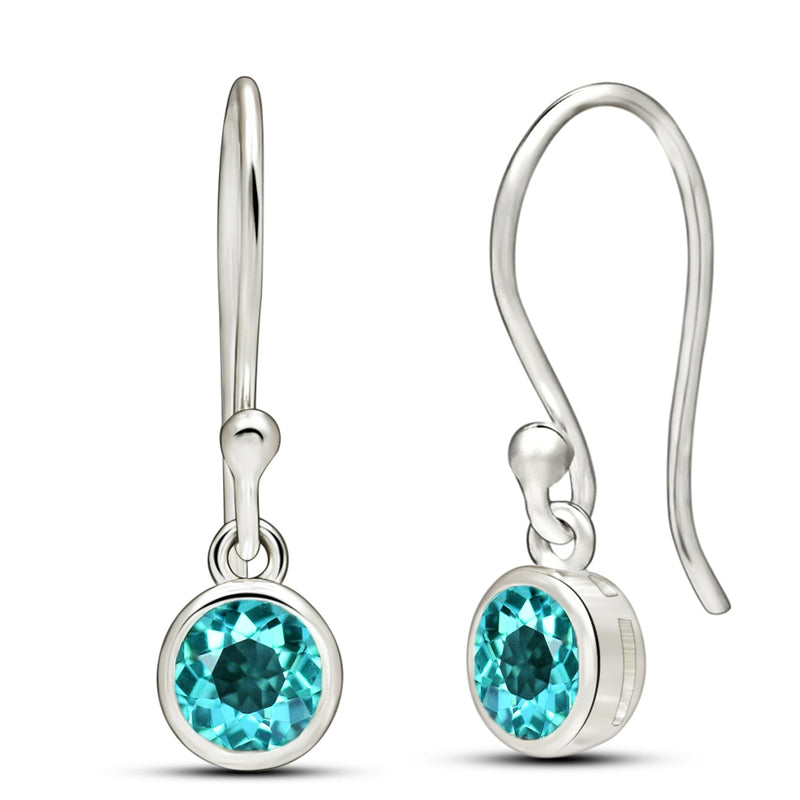 5*5 MM Round - Neon Blue Apatite Faceted Earrings - CB-E914NBF Catalogue