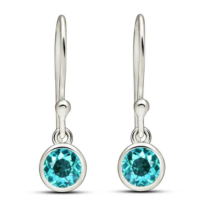 5*5 MM Round - Neon Blue Apatite Faceted Earrings - CB-E914NBF Catalogue