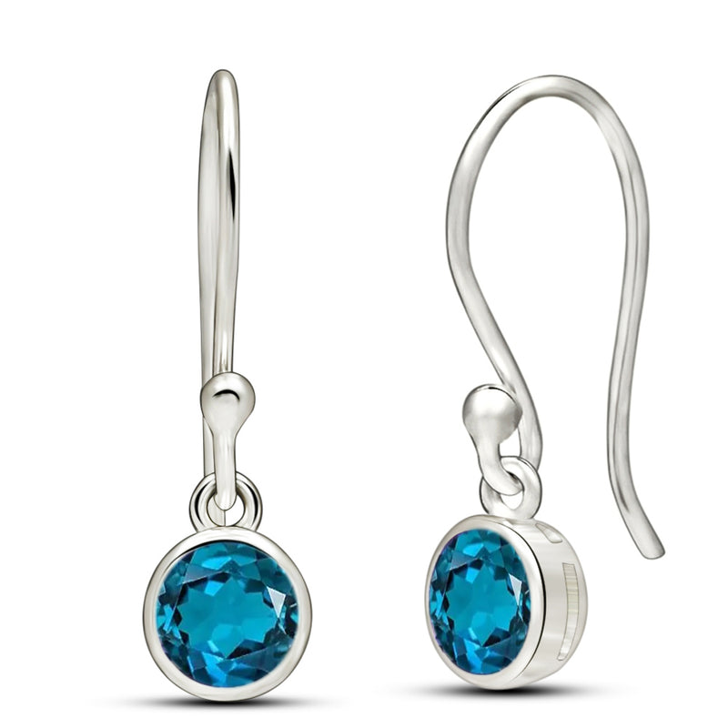 5*5 MM Round - London Blue Topaz Earrings - CB-E914LBT Catalogue