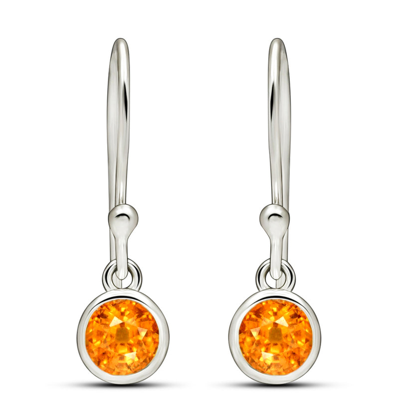 5*5 MM Round - Mandarin Garnet Faceted Earrings - CB-E914OGF Catalogue