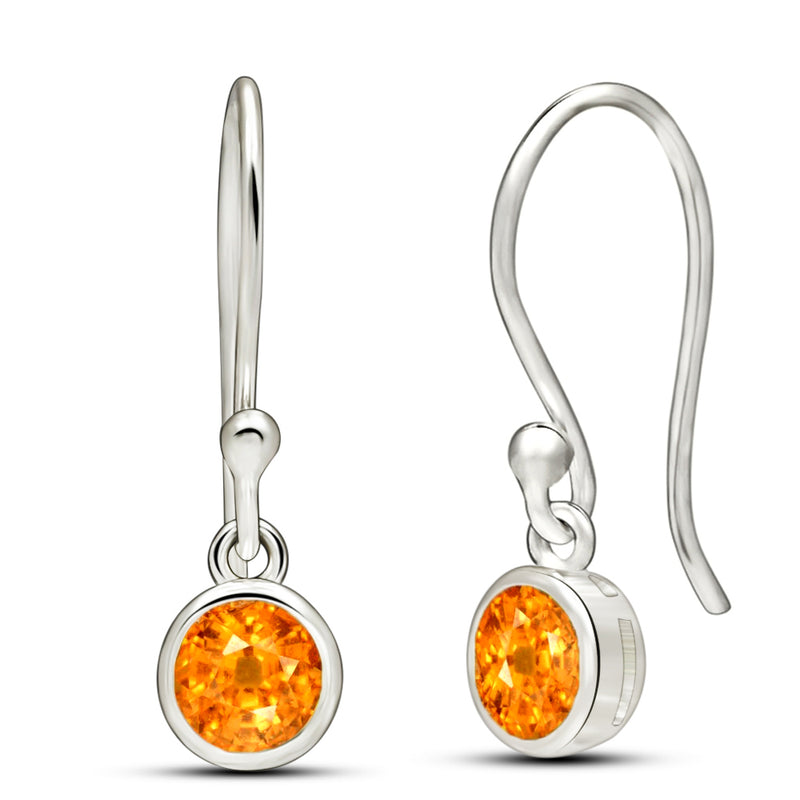 5*5 MM Round - Mandarin Garnet Faceted Earrings - CB-E914OGF Catalogue