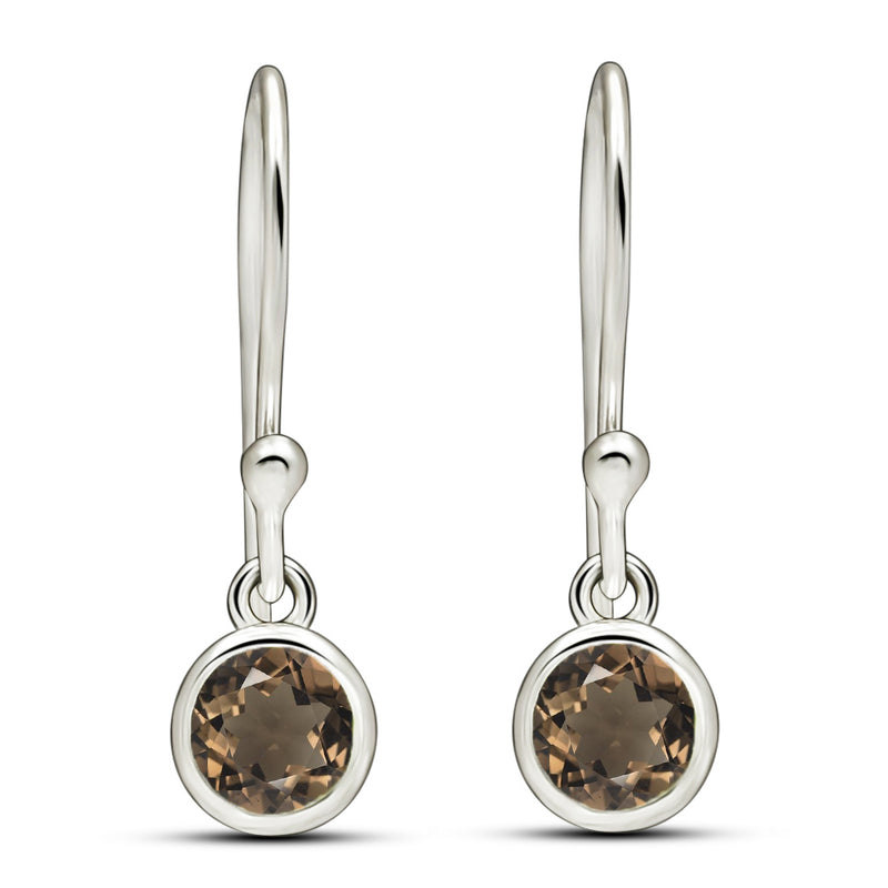 5*5 MM Round - Smokey Quartz Earrings - CB-E914SQ Catalogue