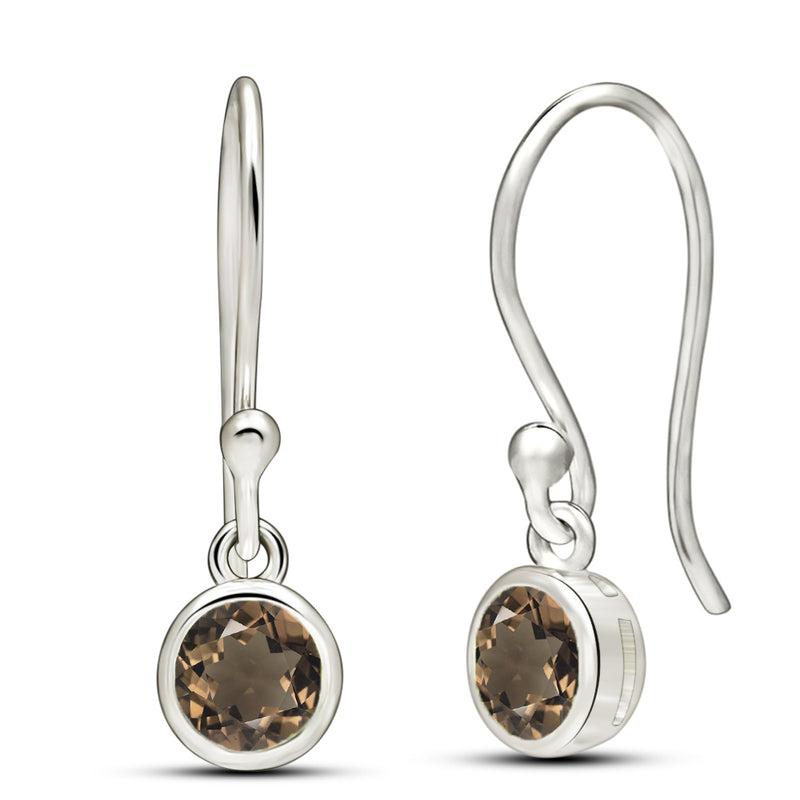 5*5 MM Round - Smokey Quartz Earrings - CB-E914SQ Catalogue