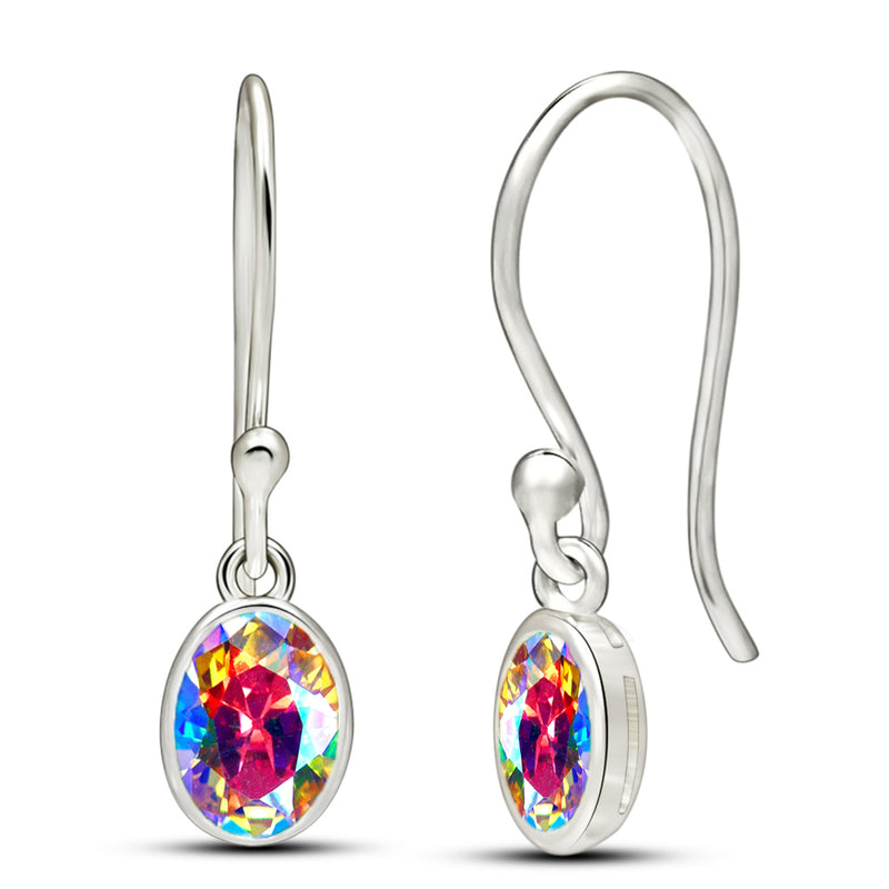 7*5 MM Oval - Mercury Mystic Topaz Earrings - CB-E915MMT Catalogue