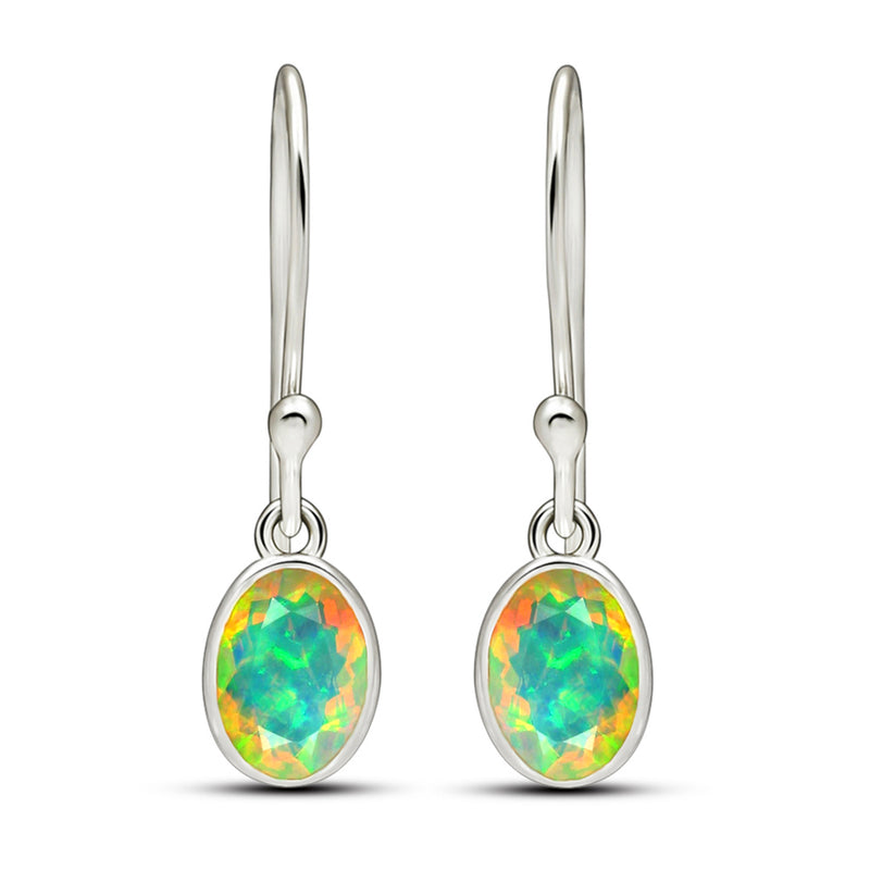 7*5 MM Oval - Ethiopian Opal Faceted Earrings - CB-E915EOF Catalogue