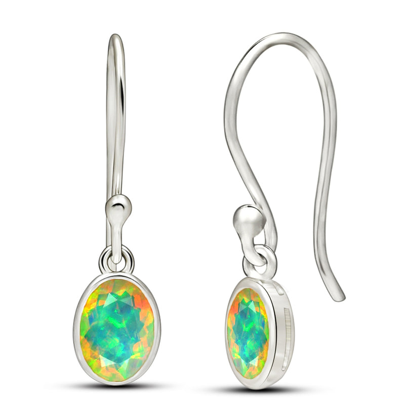 7*5 MM Oval - Ethiopian Opal Faceted Earrings - CB-E915EOF Catalogue