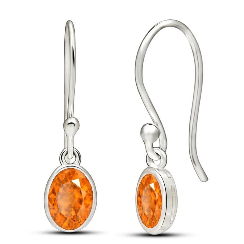 7*5 MM Oval - Mandarin Garnet Faceted Earrings - CB-E915OGF Catalogue