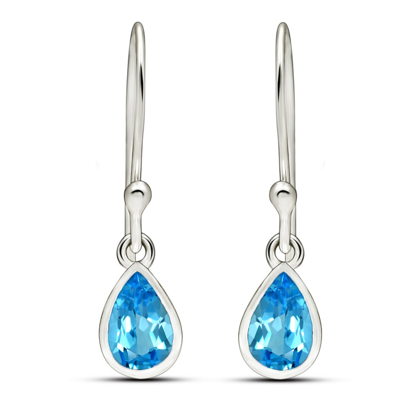 7*5 MM Pear - Blue Topaz Earrings - CB-E917BT Catalogue