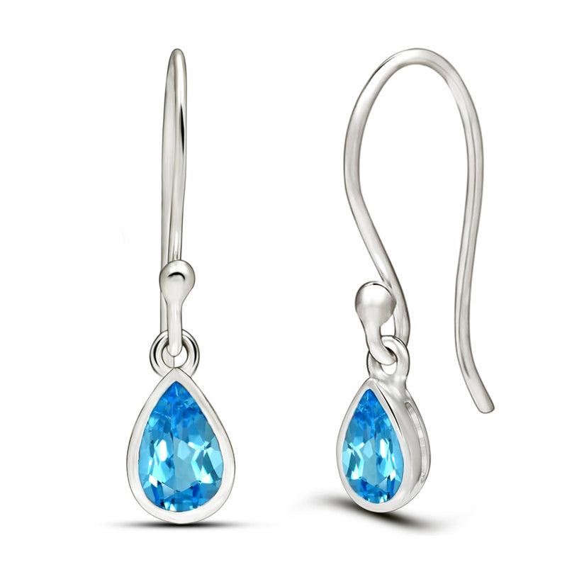7*5 MM Pear - Blue Topaz Earrings - CB-E917BT Catalogue