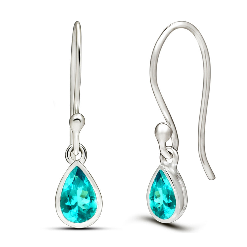 7*5 MM Pear - Neon Blue Apatite Faceted Earrings - CB-E917NBF Catalogue