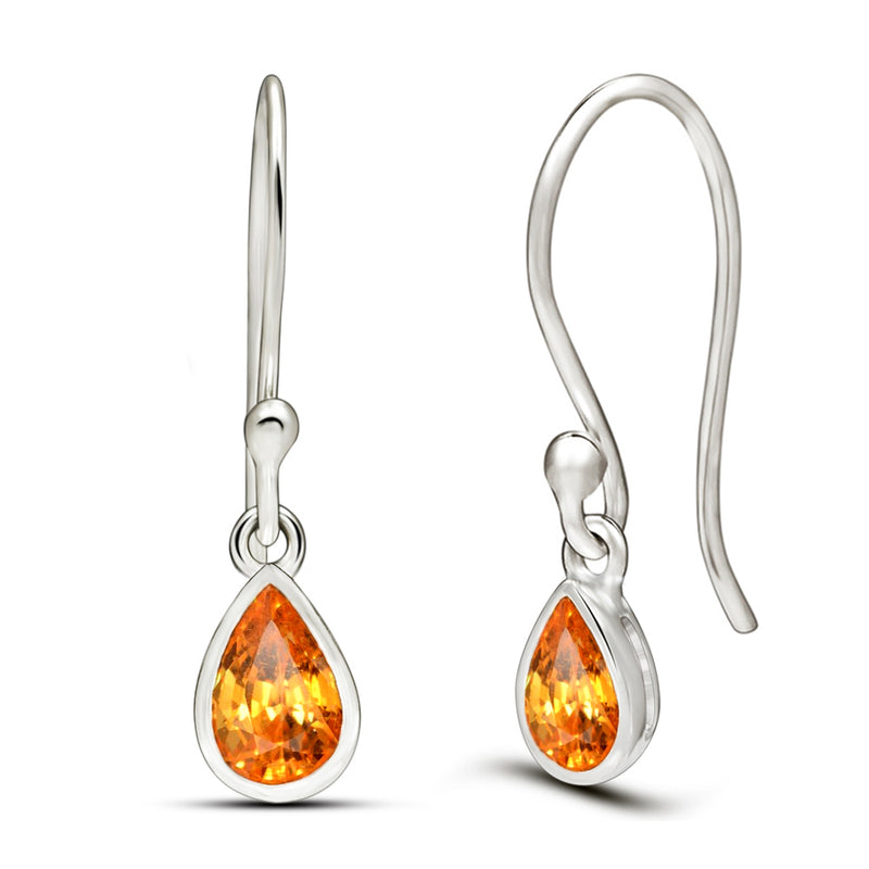 7*5 MM Pear - Mandarin Garnet Faceted Earrings - CB-E917OGF Catalogue