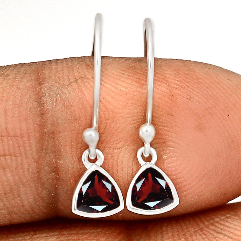 5*5 MM Trillion - Garnet Faceted Earrings - CB-E918GRF Catalogue