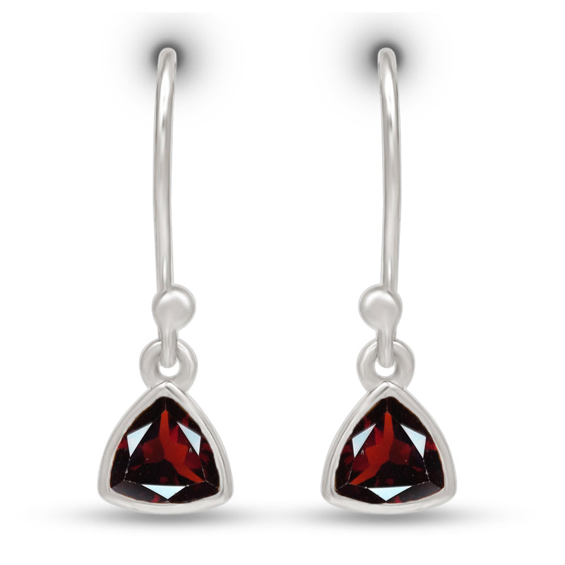 5*5 MM Trillion - Garnet Faceted Earrings - CB-E918GRF Catalogue