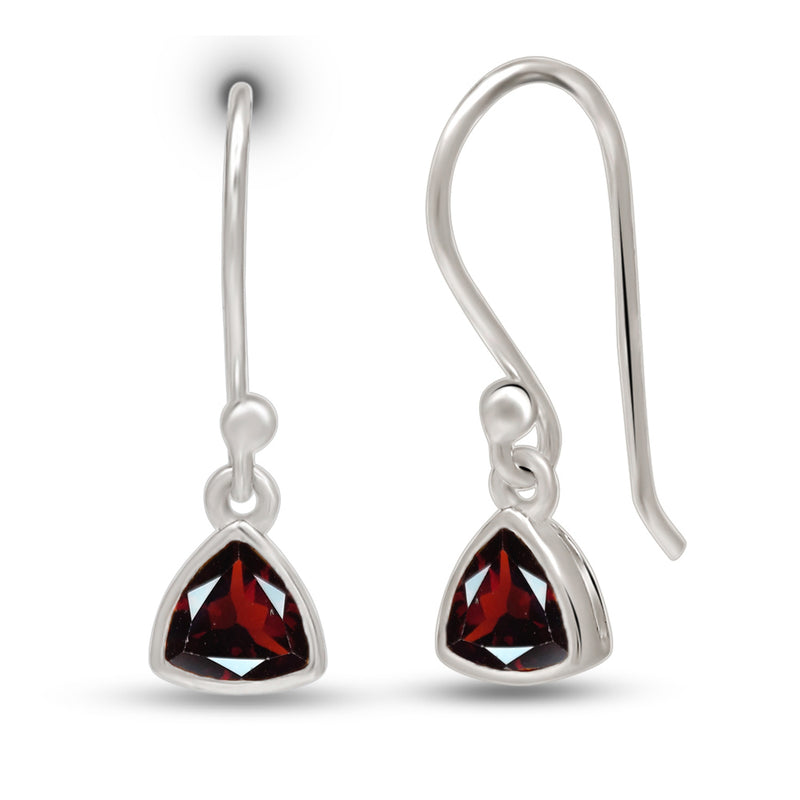 5*5 MM Trillion - Garnet Faceted Earrings - CB-E918GRF Catalogue