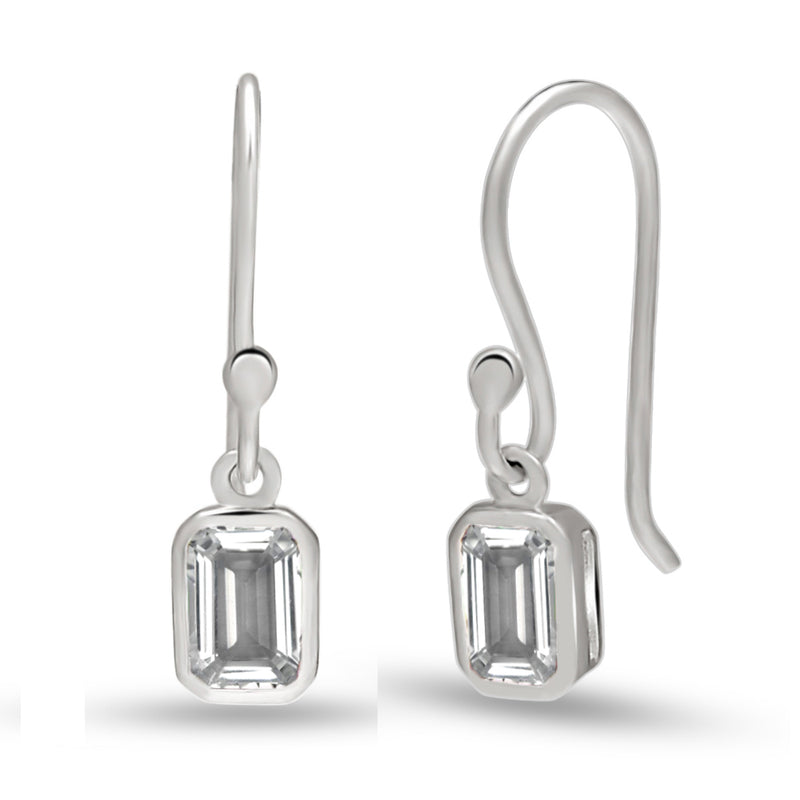 6*4 MM Octo - White Topaz Earrings - CB-E919WT Catalogue