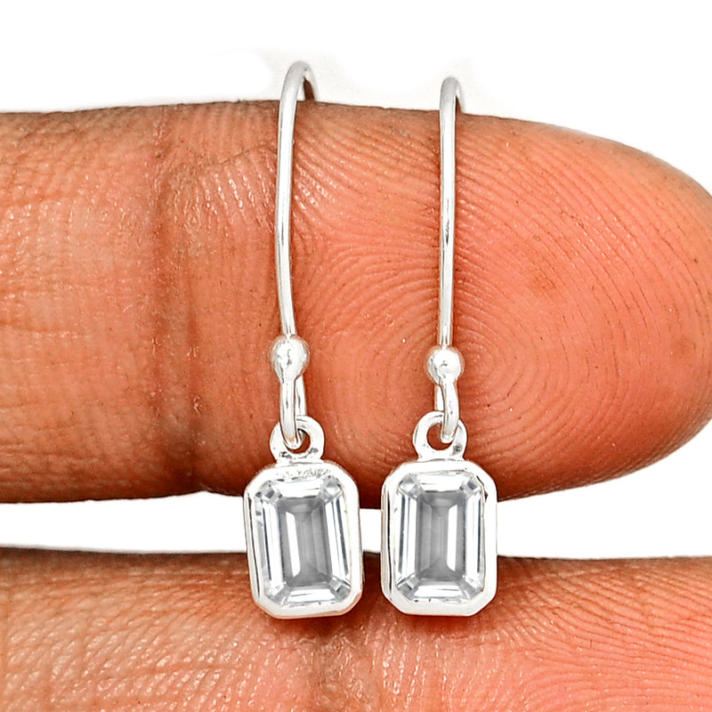 6*4 MM Octo - White Topaz Earrings - CB-E919WT Catalogue