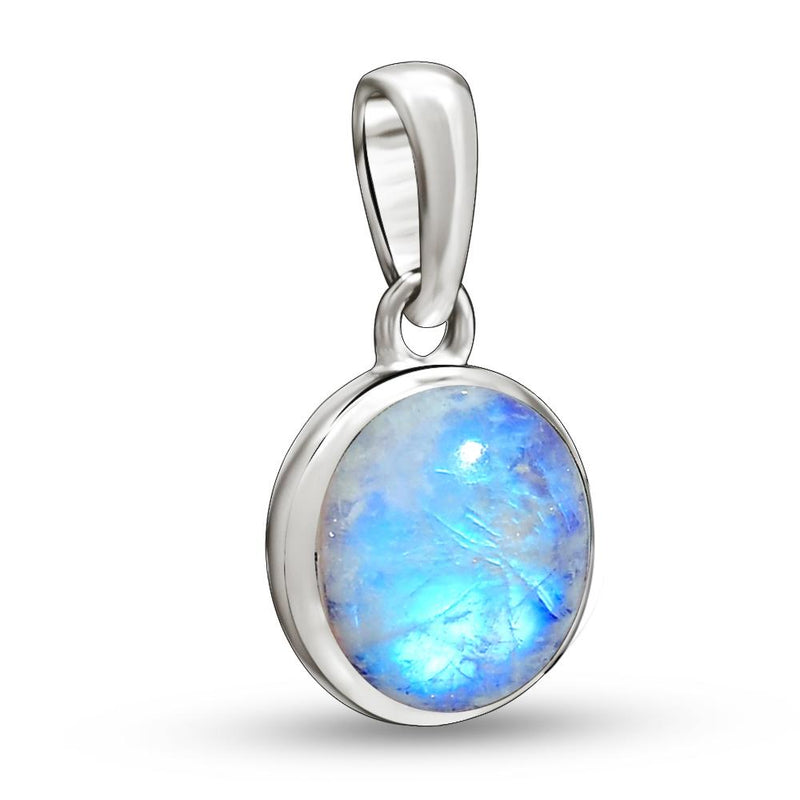 8*8 MM Round - Rainbow Moonstone Pendants - CB-P702RM Catalogue