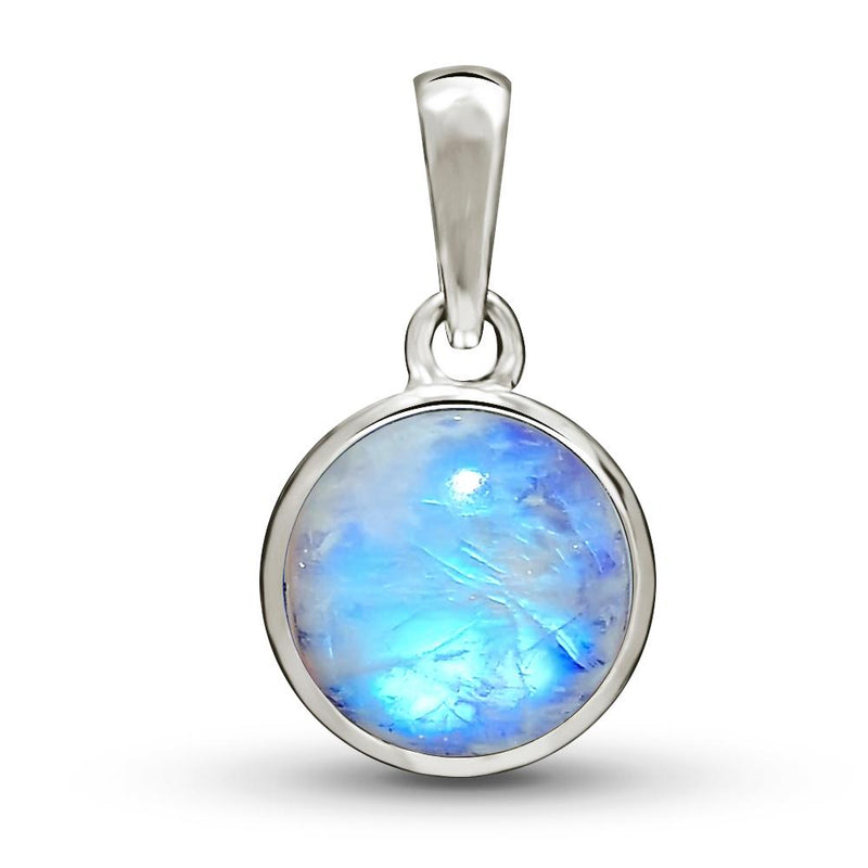 8*8 MM Round - Rainbow Moonstone Pendants - CB-P702RM Catalogue