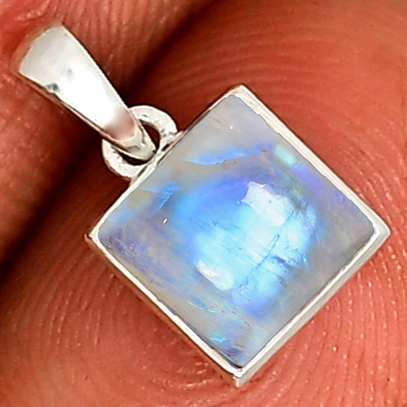7*7 MM Square - Rainbow Moonstone Pendants - CB-P703RM Catalogue