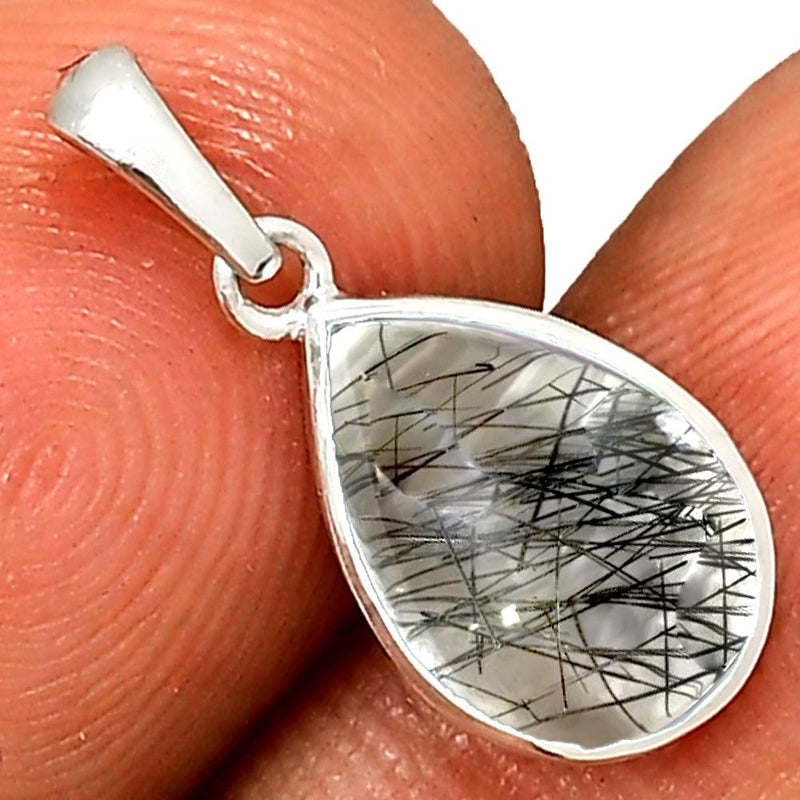 10*7 MM Pear - Black Rutilated Quartz Pendants - CB-P705BR Catalogue