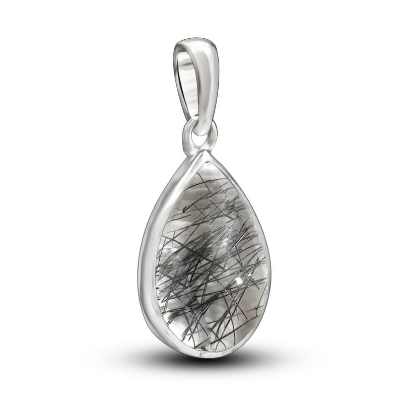 10*7 MM Pear - Black Rutilated Quartz Pendants - CB-P705BR Catalogue