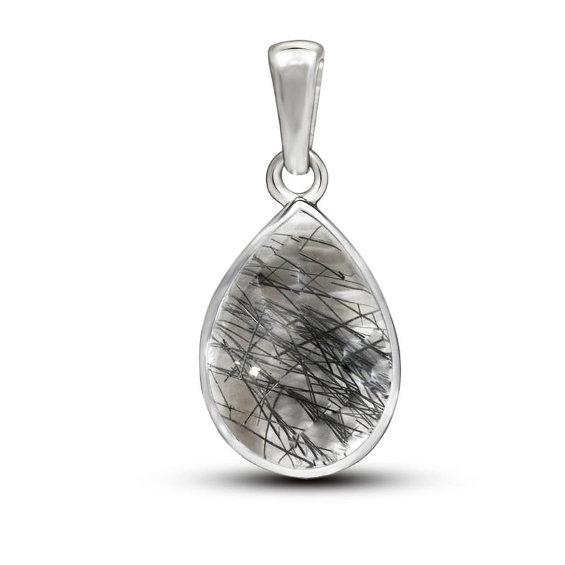 10*7 MM Pear - Black Rutilated Quartz Pendants - CB-P705BR Catalogue