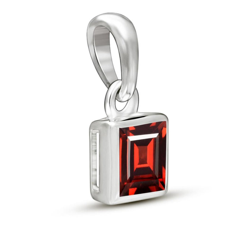 5*5 MM Square - Garnet Faceted Pendants - CB-P707GRF Catalogue