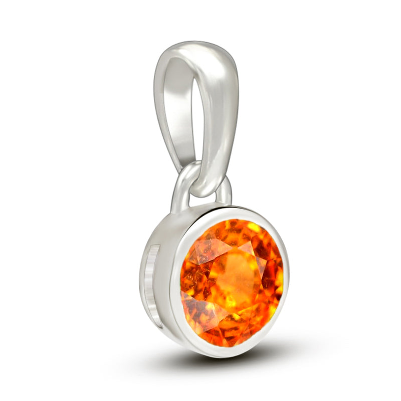 5*5 MM Round - Mandarin Garnet Faceted Pendants - CB-P708OGF Catalogue