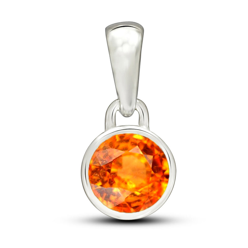 5*5 MM Round - Mandarin Garnet Faceted Pendants - CB-P708OGF Catalogue