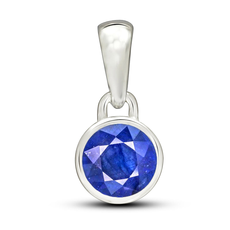 5*5 MM Round - Natural Sapphire Pendants - CB-P708SAP Catalogue