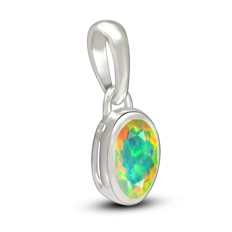 7*5 MM Oval - Ethiopian Opal Faceted Pendants - CB-P709EOF Catalogue