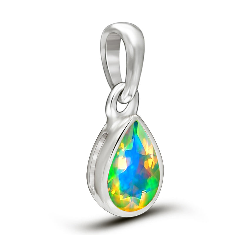 7*5 MM Pear - Ethiopian Opal Faceted Pendants - CB-P710EOF Catalogue
