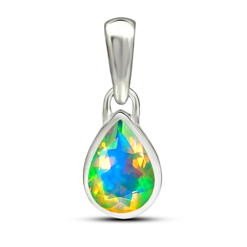 7*5 MM Pear - Ethiopian Opal Faceted Pendants - CB-P710EOF Catalogue