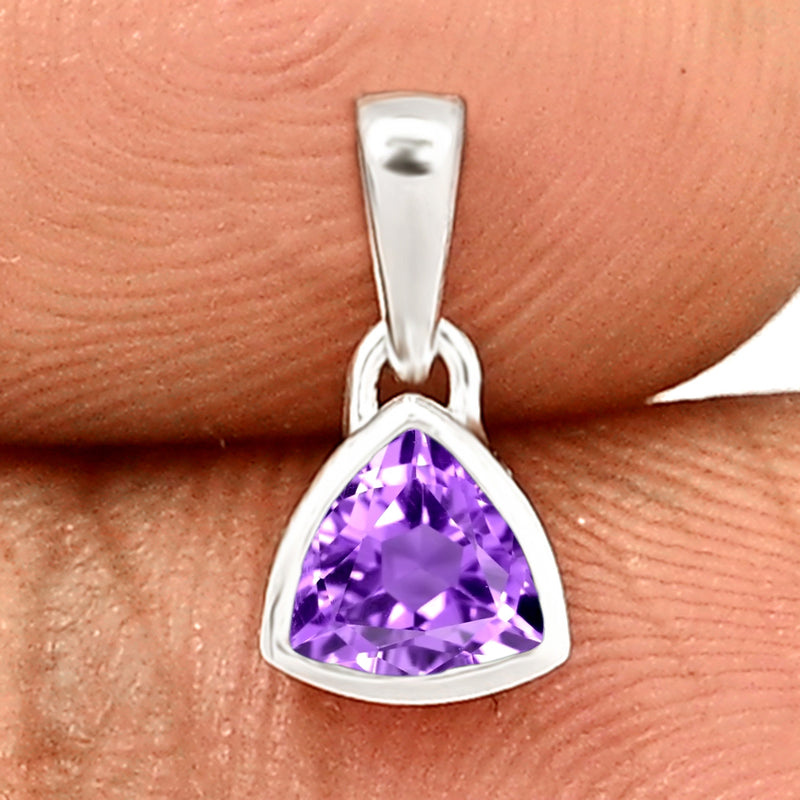 5*5 MM Trillion - Amethyst Faceted Pendants - CB-P717AMF Catalogue