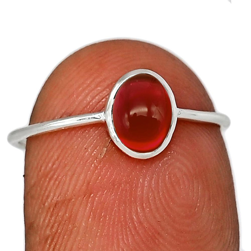 7*5 MM Oval - Garnet Cabochoh Ring - CB-R801GC Catalogue