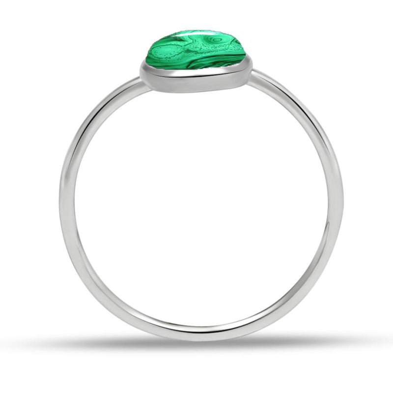 7*5 MM Oval - Malachite Jewelry Ring - CB-R801MLA Catalogue