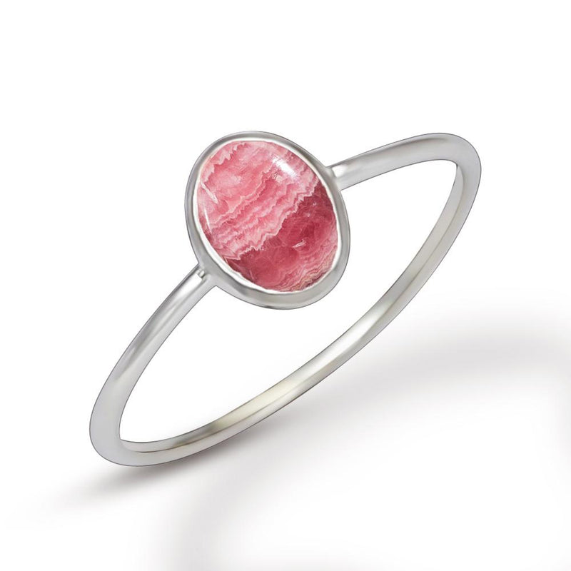 7*5 MM Oval - Rhodocharosite Jewelry Ring - CB-R801RDO Catalogue