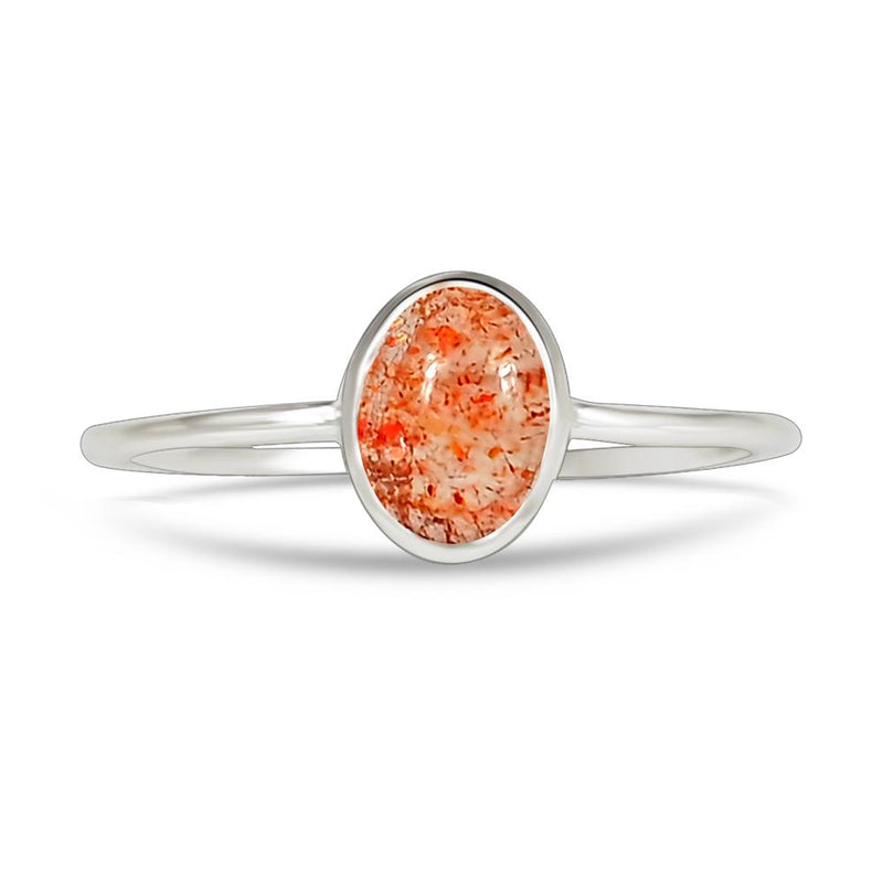 7*5 MM Oval - Sunstone Ring - CB-R801SS Catalogue