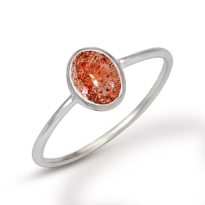 7*5 MM Oval - Sunstone Ring - CB-R801SS Catalogue