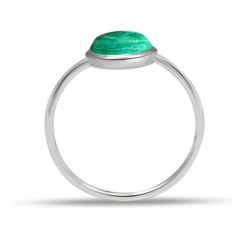 5*5 MM Round - Amazonite Jewelry Ring - CB-R802AMZ Catalogue