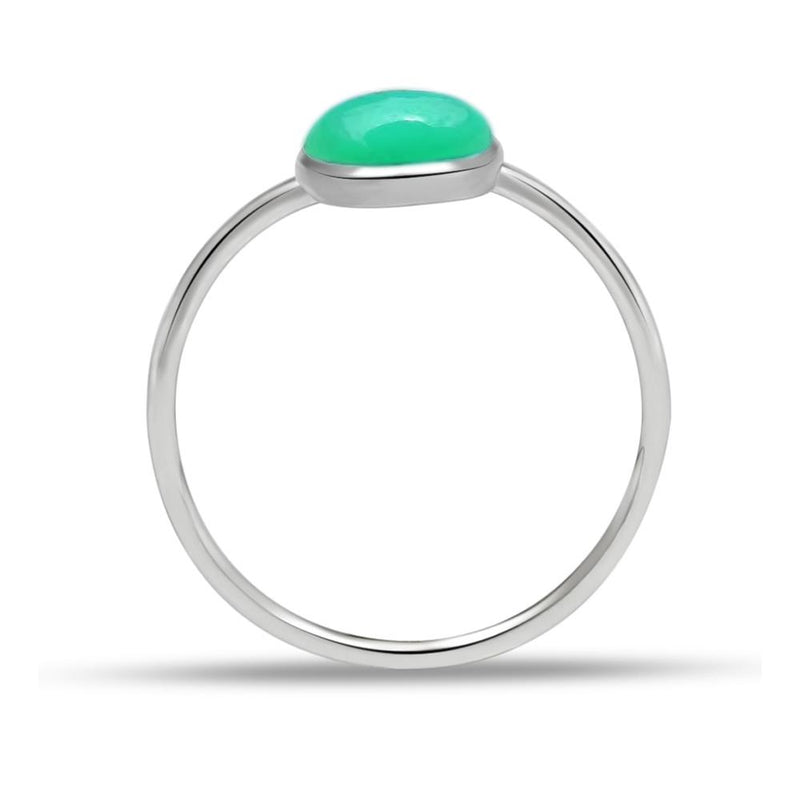 5*5 MM Round - Chrysoprase Ring - CB-R802CP Catalogue
