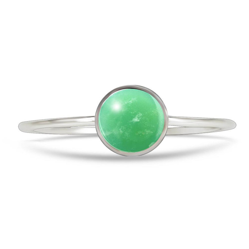 5*5 MM Round - Chrysoprase Ring - CB-R802CP Catalogue