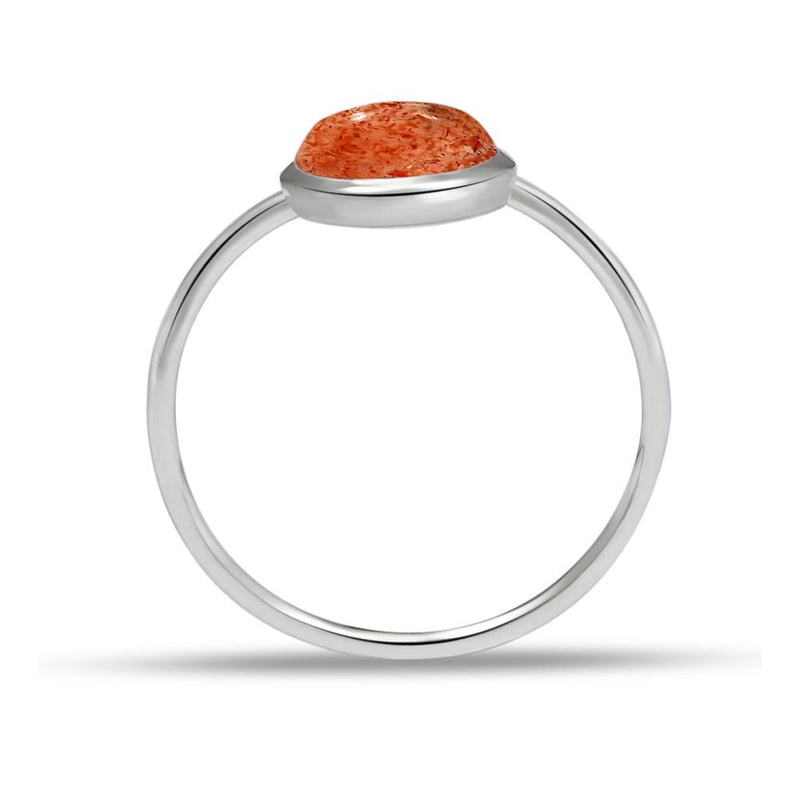 5*5 MM Round - Sunstone Ring - CB-R802SS Catalogue