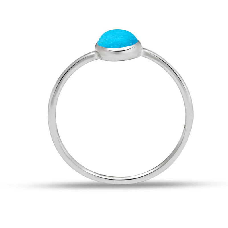 7*5 MM Pear - Natural Kingman Turquoise Ring - CB-R803KMT Catalogue