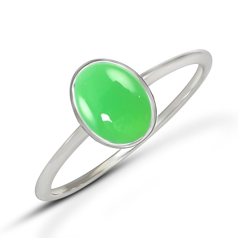8*6 MM Oval - Chrysoprase Jewelry Ring - CB-R808CP Catalogue