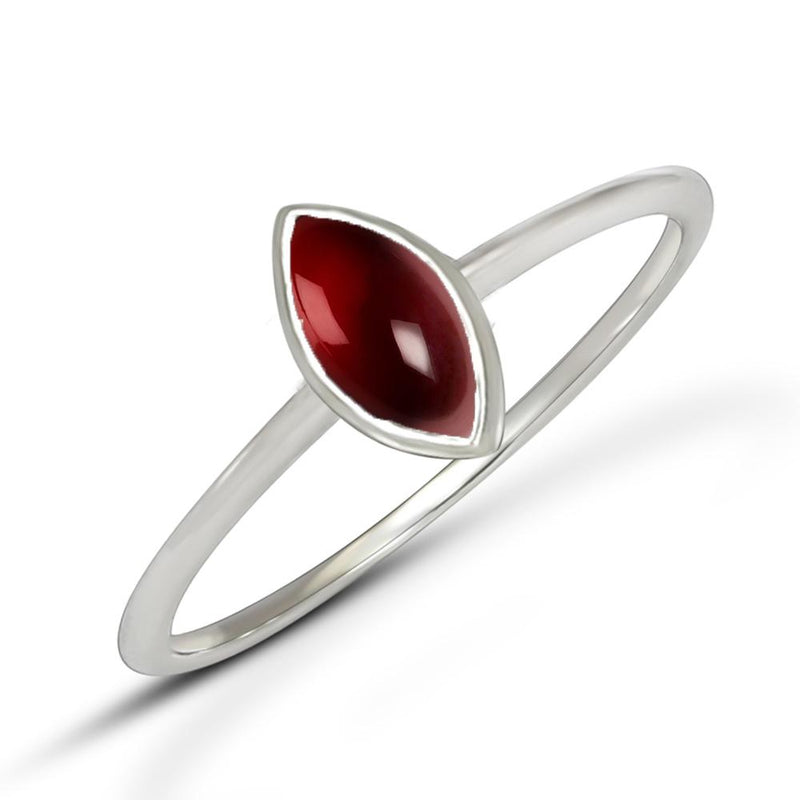 8*4 MM Marquise - Garnet Cabochon Ring - CB-R809GC Catalogue