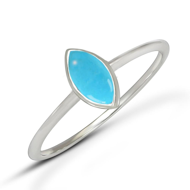 8*4 MM Marquise - Natural Kingman Turquoise Ring - CB-R809KMT Catalogue