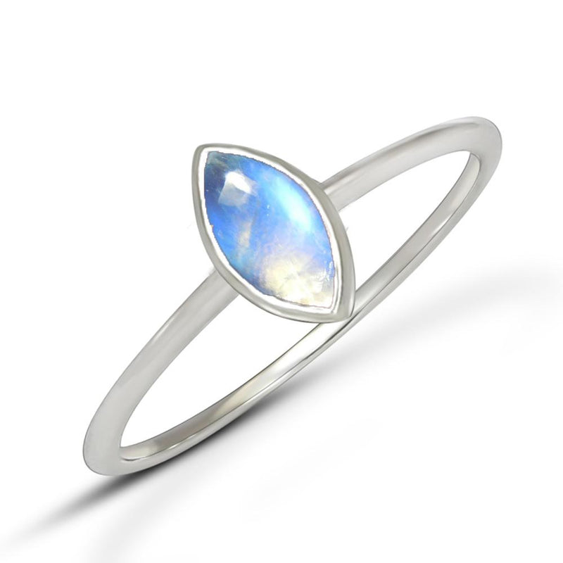 8*4 MM Marquise - Rainbow Moonstone Ring - CB-R809RM Catalogue