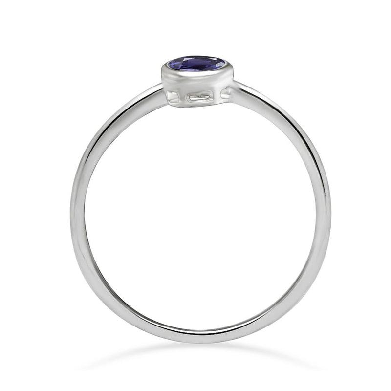 4*4 MM Round - Iolite Ring - CB-R813I Catalogue