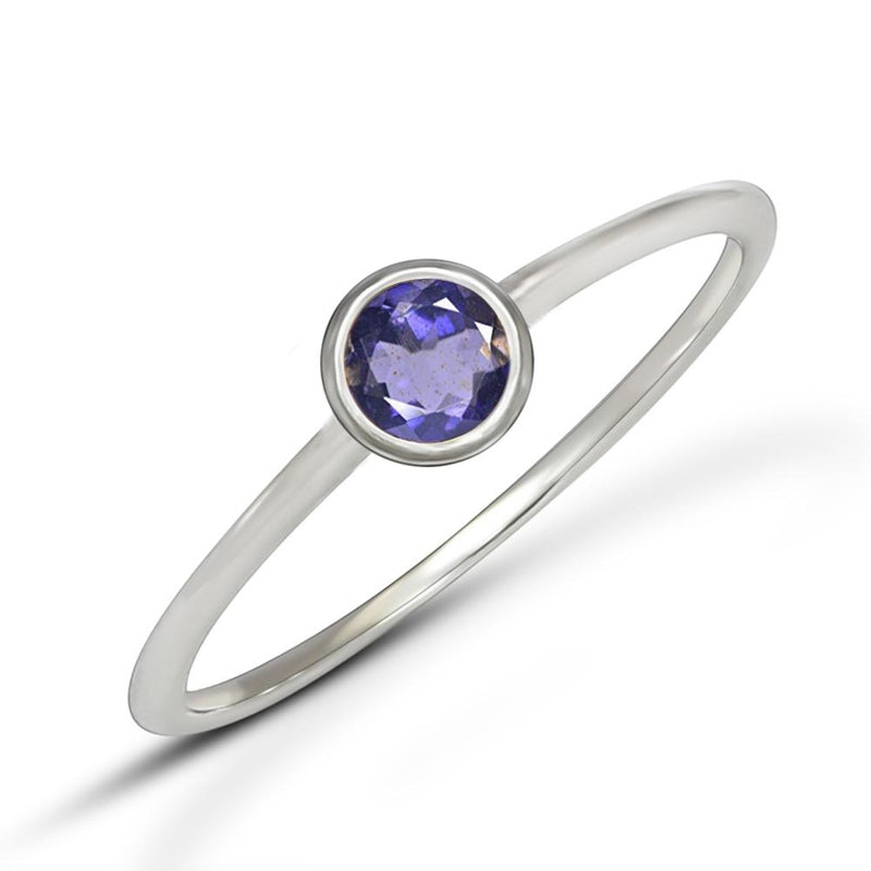 4*4 MM Round - Iolite Ring - CB-R813I Catalogue